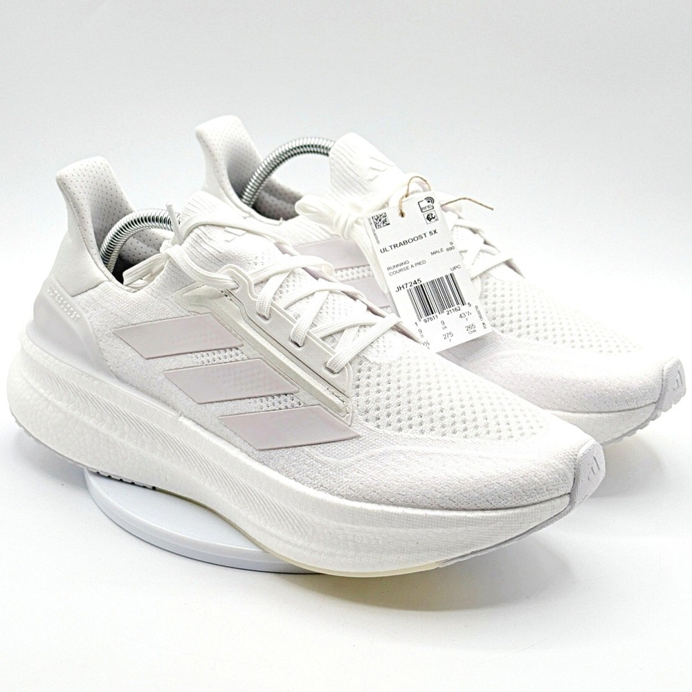 Adidas Ultraboost 5X Shoes Size 9.5 Mens White White JH7245, NEW